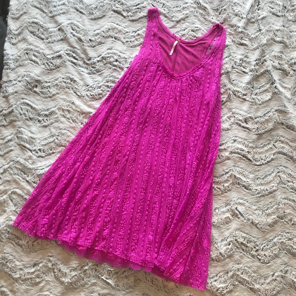Hot pink lace FP dress